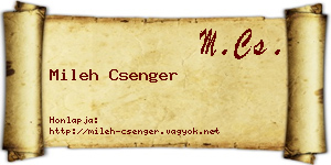 Mileh Csenger névjegykártya